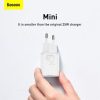 Baseus Szupergyors USB-C 25 W-os Power Delivery Quick Charge töltő (Fehér)