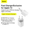 Baseus Utazó Gyorstöltő Si 1C - PD 30W (Fehér)