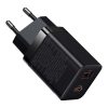 Baseus Utazó Gyorstöltő - Super Si Pro mini - C+U, PD 3.0, QC 3.0 30W (Fekete)