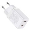 Baseus Super Si Pro gyorstöltő USB + USB-C 30W (Fehér)