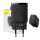 Baseus Compact gyorstöltő adapter 20W Type-C + USB (Fekete)