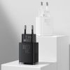 Baseus Compact gyorstöltő adapter 20W Type-C + USB (Fehér)