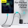 Baseus Compact gyorstöltő adapter 30W USB-C + 2XUSB (Fekete)