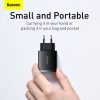 Baseus Compact gyorstöltő adapter 30W USB-C + 2XUSB (Fekete)