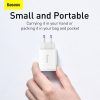 Baseus Compact gyorstöltő adapter 30W USB-C + 2XUSB (Fehér)