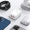 Baseus Compact gyorstöltő adapter 30W USB-C + 2XUSB (Fehér)