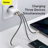 Baseus Compact gyorstöltő adapter 30W USB-C + 2XUSB (Fehér)