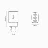 Baseus hálózati gyorstöltő 2xUSB (Fekete)