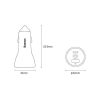 Baseus Golden Contactor Pro autós töltő, 2x USB-C, 1x USB, 65W (kék)