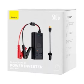 Baseus autós inverter 500W, 220V, CN / EU (Fekete)