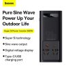 Baseus autós inverter 500W, 220V, CN / EU (Fekete)