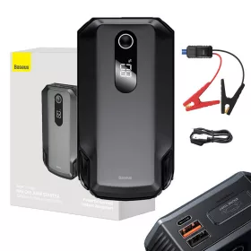   Baseus Super Energy Max Car Jump Starter Powerbank / Indító, 20000mAh, 2000A, USB (fekete)