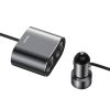 Baseus High Efficiency 2 szivargyújtós elosztó (80W) + 2USB autós töltő 3.1A (fekete)