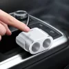 Baseus autós töltő One – Two Cigarette Lighter(dual- lighter 80W+dual USB (ezüst)