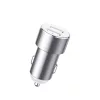 Baseus autós töltő One – Two Cigarette Lighter(dual- lighter 80W+dual USB (ezüst)