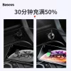 Baseus autós töltő One – Two Cigarette Lighter(dual- lighter 80W+dual USB (ezüst)