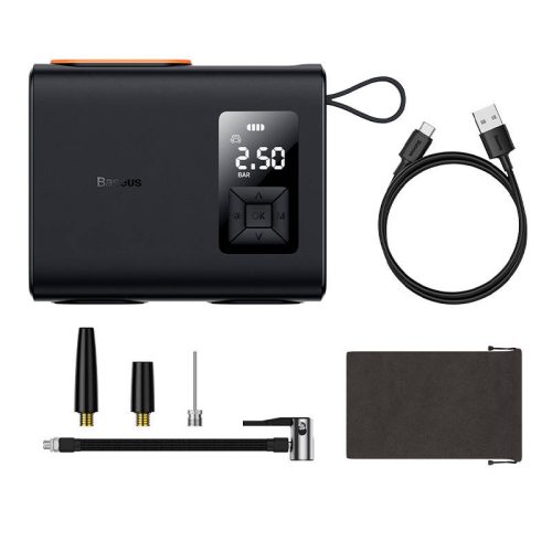 Baseus Mega EnergyPump Series hordozható kompresszor zseblámpával, 6000mAh