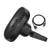 Baseus Natural Wind mágneses autós ventilátor fejtámlához (Fekete)