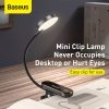 Baseus mini LED csiptetős olvasólámpa - 400 mAh, 4000K, 3W (szürke)