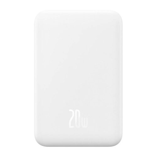 Baseus Magnetic Mini Powerbank, 5000mAh, USB-C, 20W (fehér)