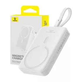   Baseus Magnetic Mini Powerbank, 10000mAh, USB-C 30W, MagSafe (fehér)
