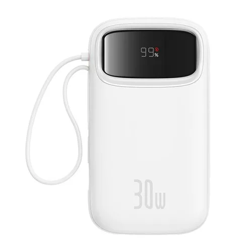BASEUS QPow 2 20000mAh 30W (Fehér) Powerbank 2xUSB-C (P10055009213-00)