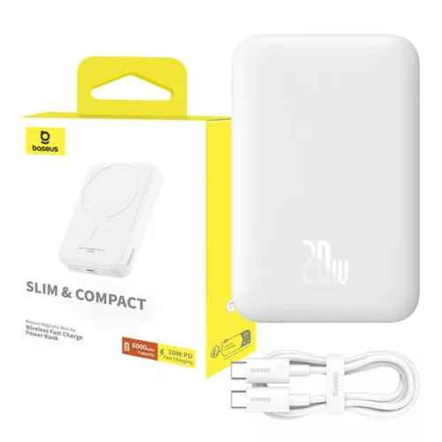 BASEUS Magsafe Kompatibilis Mini Powerbank 6000mAh, 20W (P10059002223-00)