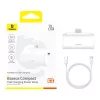 BASEUS Kompakt 5000mAh 20W USB-C (Fehér) Powerbank (P10068306213-00)