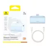 BASEUS Kompakt 5000mAh USB-C Powerbank 20W (Kék) (P10068306313-00)