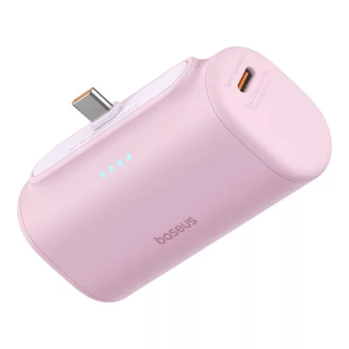 BASEUS Kompakt 5000mAh USB-C Powerbank 20W (Rózsaszín) (P10068306413-00)