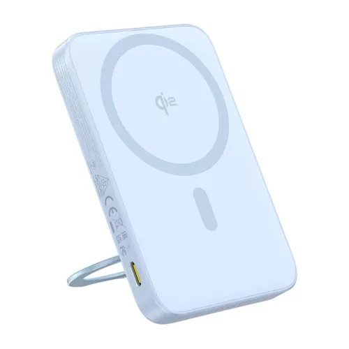 Baseus PicoGo Qi2 mágneses powerbank 5000mAh 20W (beépített állvány) - kék