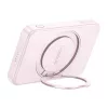 Baseus PicoGo Qi2 mágneses powerbank 5000mAh 20W (beépített állvány) - rózsaszín