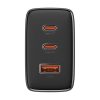 Baseus OS-Cube Pro 2xUSB-C + USB hálózati töltő 65W (Fekete)