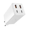 Baseus GaN6 Pro hálózati töltő 2xUSB-C + 2xUSB 100W - fehér