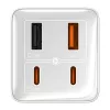 Baseus GaN6 Pro hálózati töltő 2xUSB-C + 2xUSB 100W - fehér