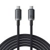 Baseus Crystal Shine gyorstöltő kábel USB C - USB-C 100W, 1,5m, 20Gb (fekete)