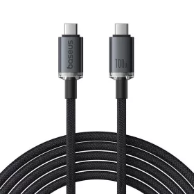   Baseus Crystal Shine gyorstöltő kábel USB C - USB-C 100W, 1,5m, 20Gb (fekete)