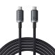 Baseus Crystal Shine gyorstöltő kábel USB C - USB-C 100W, 1,5m, 20Gb (fekete)