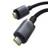 Baseus Crystal Shine gyorstöltő kábel USB C - USB-C 100W, 1,5m, 20Gb (fekete)