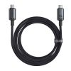 Baseus Crystal Shine gyorstöltő kábel USB C - USB-C 100W, 1,5m, 20Gb (fekete)