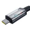 Baseus Crystal Shine gyorstöltő kábel USB C - USB-C 100W, 1,5m, 20Gb (fekete)