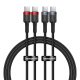 Baseus Cafule 100W USB-C - USB-C Gyors Töltő- és Adatkábelszett 2 db, 1m, (Piros-Fekete, Szürke-Fekete)