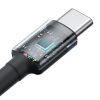 Baseus Cafule 100W USB-C - USB-C Gyors Töltő- és Adatkábelszett 2 db, 1m, (Piros-Fekete, Szürke-Fekete)