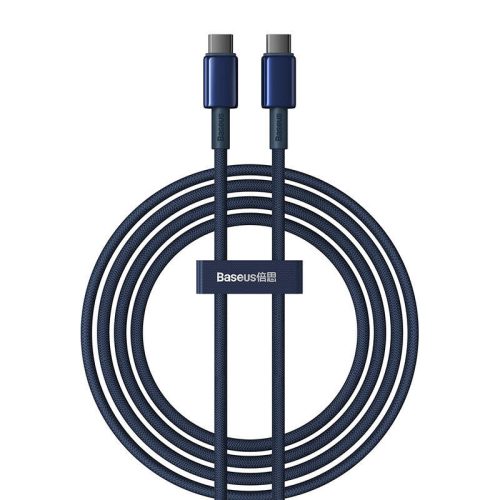 Baseus Tungsten Gold USB-C – USB-C kábel, 100W, 2m (Kék)