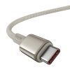 Baseus Tungsten Gold USB-C – USB-C kábel, 100W, 2m (arany)