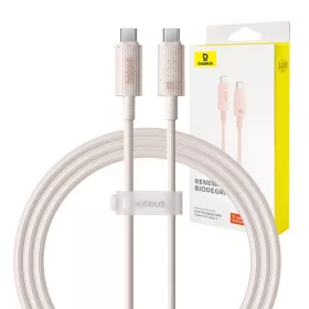   Baseus Habitat Series 100W USB-C Gyorstöltőkábel, - 1m, (Rózsaszín) (P10360202421-00)