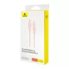 Baseus Habitat Series 100W USB-C Gyorstöltőkábel, - 1m, (Rózsaszín) (P10360202421-00)