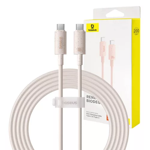 Baseus Habitat Series 100W USB-C Gyorstöltőkábel, 2m, (Rózsaszín) (P10360202421-01)