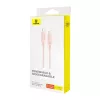 Baseus Habitat Series 100W USB-C Gyorstöltőkábel, 2m, (Rózsaszín) (P10360202421-01)
