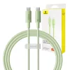 Baseus Habitat Series 100W USB-C Gyorstöltőkábel, - 1m, (Zöld) (P10360202631-00)